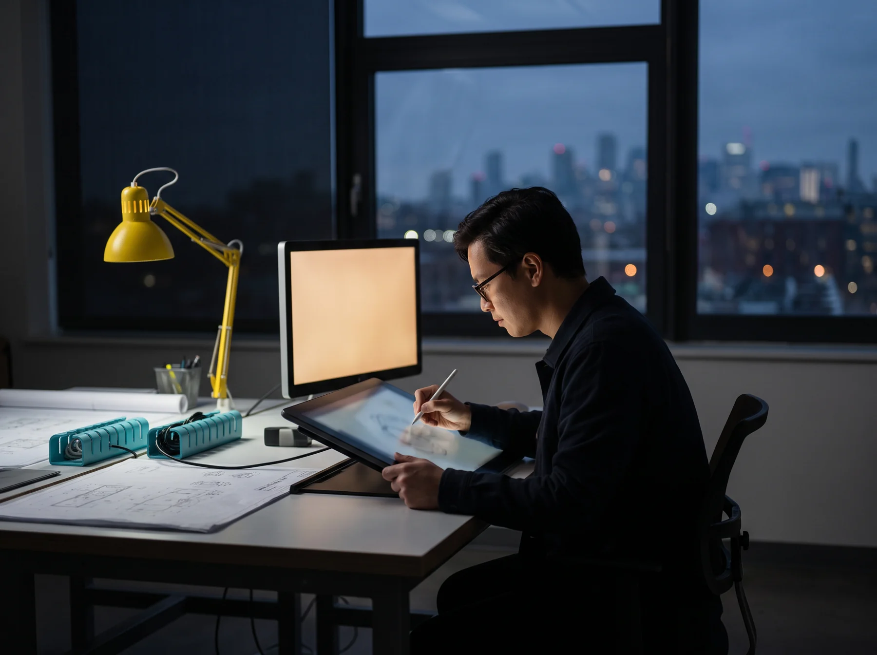 Engineer creating system notes